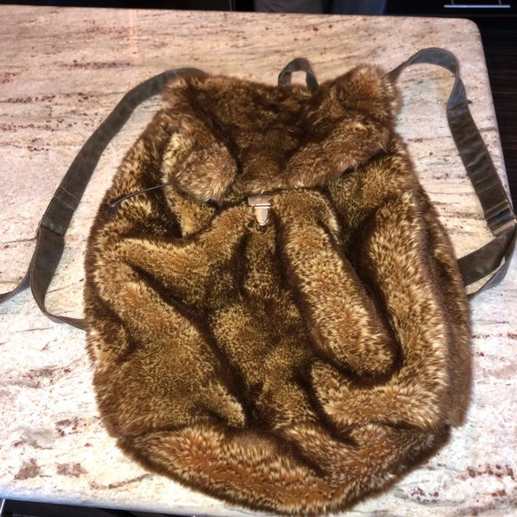 Pottery Barn Teen Handbags - Pottery barn faux fur backpack